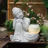 Garden Decorations Artificial Stone Sakyamuni Buddha Dekoration Staty Outdoor Lawn Floor Courtyard Buddhism Decor Crafts