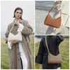 Luxe ontwerper Franse umi leer lychee graan bruin modezak onderarm schoudertas messenger tas