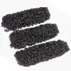 合成ウィッグ10Aスモールスパイラルバンドルブラジルの未加工のキンキーカーリーヒューマンピクシーカール織りバージンヘア3B 3c x0823