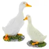 Gartendekorationen 2 PCs Car Ducks Accessoires Statue Simulation Ornamente Figurharz schmücken praktisches falsches Modell