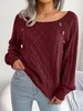 Pulls pour femmes Femmes Casual Col Carré Boutons À Manches Longues Pulls Tricotés Et Pulls Pour Automne Hiver 230920