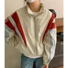 Men s hoodies tröjor lapptäckjacka kvinnor överdimensionerade y2k zip upp retro vindbrytare koreanska streetwear gorpcore stativ krage lätta jackor 2023 230822