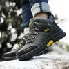 Safety Shoes Winter Hiking Men Outdoor Mountain Snow Boots Anticollision Leather Sneakers Waterproof Keep Warm Men's Casual Boot 230822