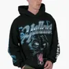 Sweatshirts Erkek Tasarımcı Hoodies Moda Sokak Giyim Bir Niş Modaya Ürün INS Süper Sıcak Rüzgar High Street Black Gece Kar Leoparı Gevşek Kıyafet Kapşonlu Hoodie