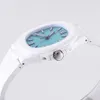 2023 New ceramic bezel Men's luxury watch Rubber strap light blue dial super luminous classic elegance