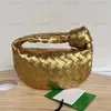 Italia Jodie Handbag 10A Specchio designer di qualità Mini borsa per adolescenti 28 cm Womens Luxury Shiny Gold Gold Triangle Crush Classic Shopping Borse con