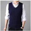 Coletes masculinos 2023 Sweater Sweater Men Vest Vest Casual Fashion Roupas sem mangas Vil-deco