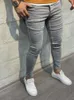 Erkekler Kotu Yüksek Kaliteli Moda Avrupa Amerikan Klasik Katı Yıkama Denim Pantolon Sıradan Erkekler Streç Pantolon Mavi Skinny Jeans Erkekler 230815