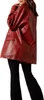 Veste en cuir femme surdimensionné bouton de revers avant PU Faux cuir Blazer veste vestes automne hiver Trench Coat