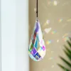 Trädgårdsdekorationer H D120mm47in Crystal Suncatcher Prism Window Hanging Ornament Rainbow Glass Sun Catcher Decor for Home Gardenab Colors 230822