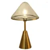 Table Lamps Nordic Desk Lamp Creative Bedroom Bedside Golden Mushroom Glass Modern Simple Personality Warm Light Luxury