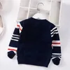 Pullover Boys Sweater Children Knitted Pullover Clothes Autumn Boy Baby Child Cotton Striped Infant Baby Sweaters Toddler 27y 230822