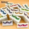 False Eyelashes Glitter Colored Mink Lashes Bulk Wholesale 25MM Cosplay Fake Box Package Fluffy Dramatic Makeup Vendors 230822