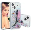 Capas de TPU macias Bling areia movediça para Samsung S24 Ultra A05 A05S A14 A54 A34 A04 A03 Core S23 FE Plus Borboleta Sexy Girl Unicórnio Moda Diamante Glitter Líquido Capa Pele