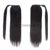 Sentetik peruklar düz at kuyruğu 16 ila 24 inç Brezilya düz at kuyruğu saç klipsi kadın ponytail x0823
