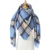 Scarves Design Brand Women Scarf Fashion Plaid Winter Cashmere Lady Pashmina Shawl Wraps Neck Warm Bandana Foulard 230823