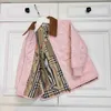 Designer Kinder Baumwolljacke Diamant Muster Design Baby Winter Kleidung Größe 100-160 cm Fashion Revers Outwear Aug16