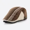 Beretti Beretto retrò Cappello a maglia Sboy Flat Caps Men Visor Autunno Gatsby Cap British Duckbill Driving Women Boinas Warm 230822