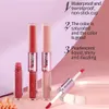 Lipstick lip make -up set 6pcs vloeibare lippenstift 2 in 1 lip tint waterdichte langdurige moisture rode lip matte lippenstift cosmetica voor vrouwen 230823