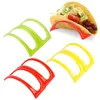 Support de rouleau de Tortilla, coque de Taco colorée, support en plastique, présentoir de pain de Sandwich, support alimentaire, fournitures de cuisine LX6056