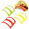 Support de rouleau de Tortilla, coque de Taco colorée, support en plastique, présentoir de pain de Sandwich, support alimentaire, fournitures de cuisine LX6056