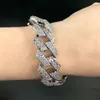 Charm Bracelets Kubaner Link Armband für Männer verstrichene Stecker aus zwei Tonen Hip -Hop -Schmuck 2023 Trend 230822