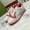 Diseñador Casual Zapatos Blancos Entrelazados G MAC80 Zapatillas Bajas Vintage Cuero Metálico Cuero Hombres Mujeres Entrenador