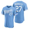 Kansas City''Royals''Hommes Femmes Jeunes Brad Keller George Brett Salvador Perez Whit Merrifield Andrew Benintendi Maillot authentique bleu poudre personnalisé