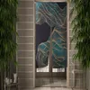 Sheer Curtains Nordic Marble Texture Door Curtain Dining Partition Drape Kitchen Entrance Hanging HalfCurtain Modern Room Decor 230822