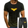 Herren-Trailsanzuiten Black Lady Fit T-Shirt T-Shirt Wonderwoman Retro XL Tight Function Top