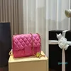 20 cm Złote Ball Women Bag Classic Flap na ramię mini łańcuch luksusowy luksusowy designerka torba crossbody fanny pakiet mody torebki