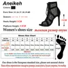 Botas Aneikeh 2024 Moda Basic Sandals Boots Women Saltos altos bombas