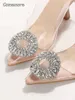 817 Comemore Dress Heels Pumps Transparent PVC Women's Shoes Pointed Stiletto High Heesl Ladies Party Wedding Shoe 77