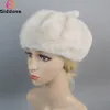 Berretto/berretto da cranio da signore zucca zucca vera berretti per pellicce di visone cappello full lussuoso femmina di cappelli per pellicce vera inverno inverno.