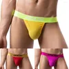 Onderbroek mannen sexy bikini -briefs gaas snel droge lingerie high gesneden lage taille ondergoed heup lift panty ademend elastisch