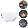 Bols Verre Réutilisable Apéritif Carré Saladier Pour Riz Soupe Nouilles Mélange Céréales Servir Fruits 24 cm Clair