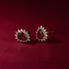 Oreille manchette BALMORA S925 argent rubis rouge pierre Zircon boucles d'oreilles pour femmes fille rétro à la mode pierre précieuse fête d'anniversaire bijoux cadeau 230822