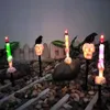 Decoraciones de jardín Luces solares de jardín de Halloween Decoración de velas de cráneo horrible Patio al aire libre Cuervo Paisaje Luz Accesorios de fiesta 230822