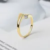 Anéis de casamento Ventfille 925 Carimbo prateado colorido quadrado anel de zircão para mulheres de jóias girl jóias de joalheria gote lotado por atacado