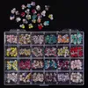 Nagelkonstdekorationer 24GIRDS*5pc Mix Nail Charms ädelstenar i Clear Box Ab Rhiestones 3D Jewelly Crystal Stones Manicure Charms#6ZD 230822