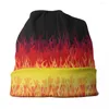 Bérets rouge brûlant feu course flammes Bonnet chapeaux mode tricoté chapeau pour femmes hommes automne hiver chaud Skullies bonnets casquettes