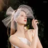 Bruids Veils European Style Wedding Veil Vintage Bird Cage Soft Net Short voor jurken