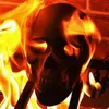 Andra evenemangsfestleveranser 5st Halloween Fire Pit Skulls Simulation Burning Skulls Fire Proof Skull Sculptures Pise Place Ceramic Decor 230823