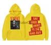 Męskie bluzy bluzy bluzy Tony Montana powiedz dobranoc z złym facetem Slogan Hoodie Men Men Klasyczne bluzę Hip Hop Rock punk gotycka bluza J230823