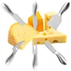 チーズツールバターナイフ9スタイルステンレススチールチーズスプレッダーフォークカッターケーキパンピザLT506