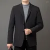 Men's Suits 2023 Solid Color Thick Down Jacket Suit Detachable Liner One Coat Three-Wear Business Casual Seamless Craft