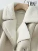 Женские куртки TRAF Женщины Мода густая теплый зимний мех искусственный кожа