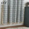 Sheer Curtains Green Wheat Uch Ear Window Curtain z Tassel Valance dla luksusowego salonu Łatwa drape 230822