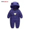 Down Coat Winter Baby Snow vestem roupas quentes grossas recém -nascidas material de poliéster crianças crianças com capuz para fora roupas meninos roupas meninas roupas cl5010 j230823