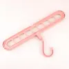 ハンガーLetaosk Pink Magic Multi-Port Support Circle Clothing Hanger Driying Rack Multifunction Storage